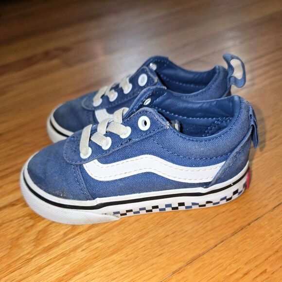 Vans Blue Sneakers Toddler Size 6 - Picture 3 of 7